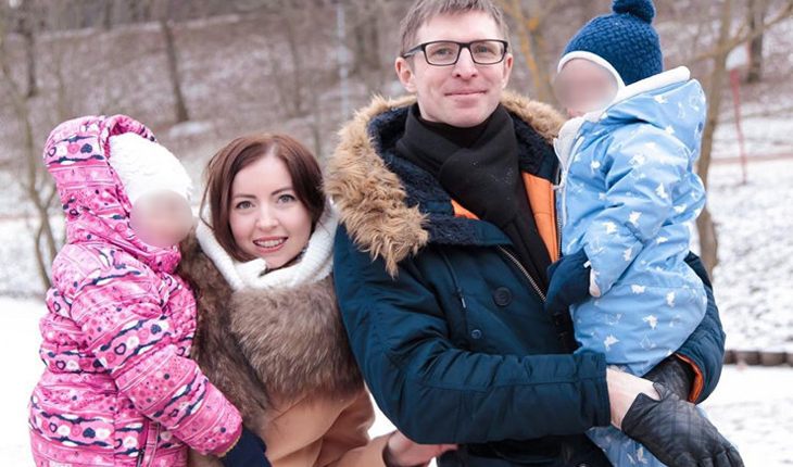 Екатерина Диденко с мужем и детьми