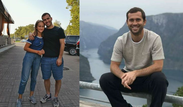 Слева на фото: Александр Кержаков и его дочь от первого брака, Даша