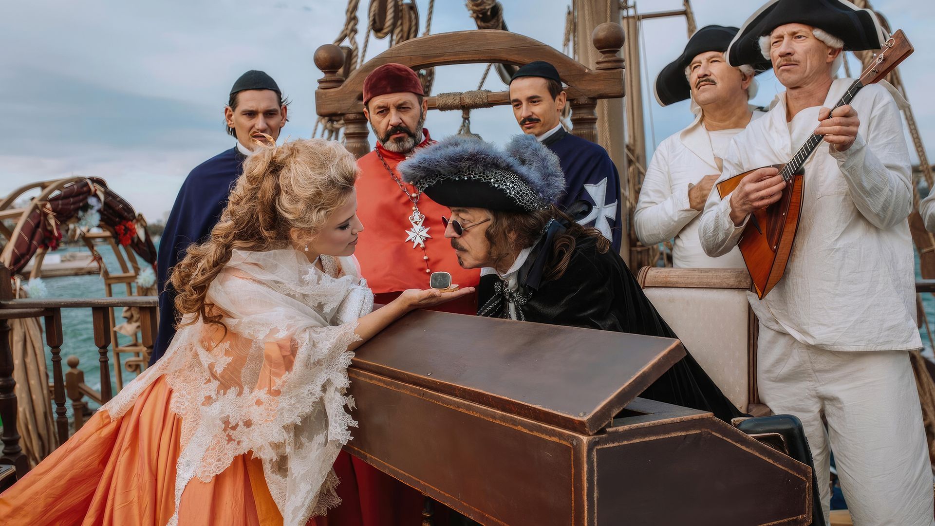 Ника Здорик и Михаил Боярский в фильме «Гардемарины 1787. Мир»