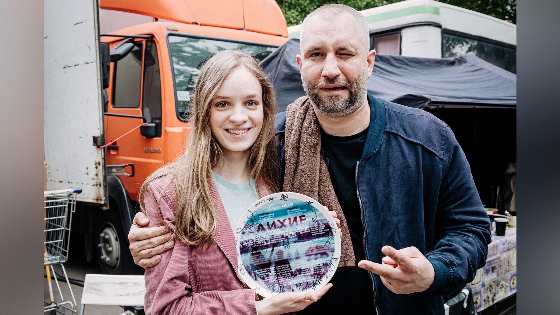 Анна Завтур на съёмках сериала «Лихие»