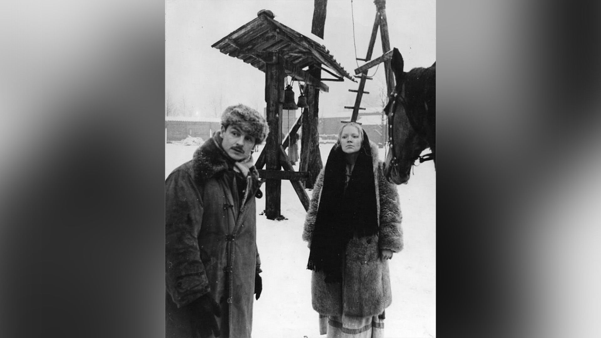 Андрей Тарковский и Ирма Рауш на съёмках фильма «Андрей Рублев»