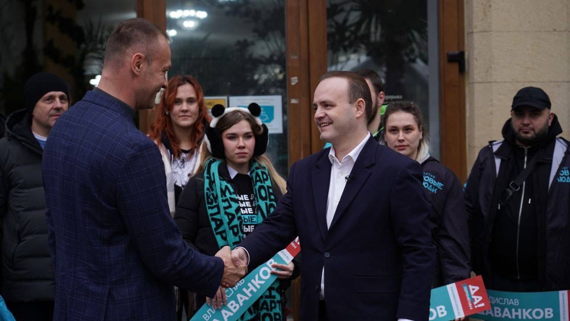 Владислав Даванков во время предвыборной кампании
