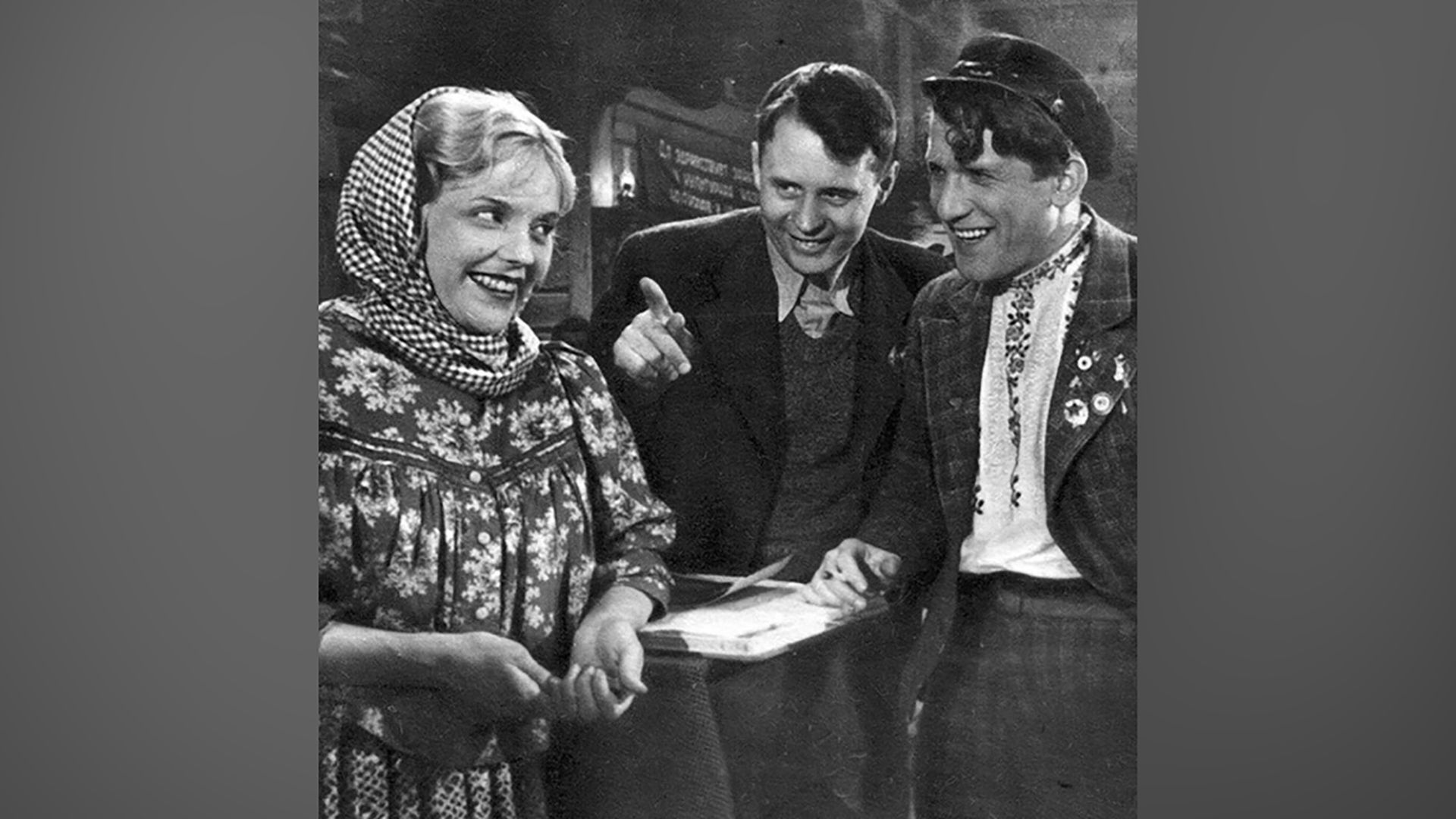 Марина Ладынина и Иван Пырьев на съёмках
