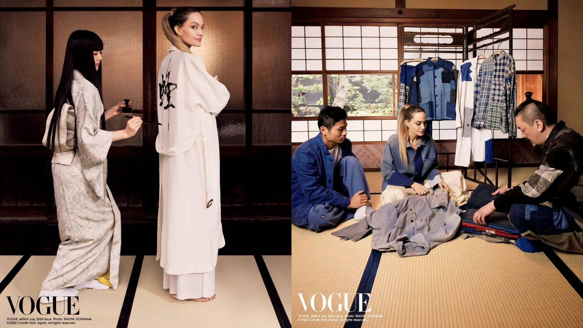 Анджелина Джоли и ее сын Пакс для японского Vogue