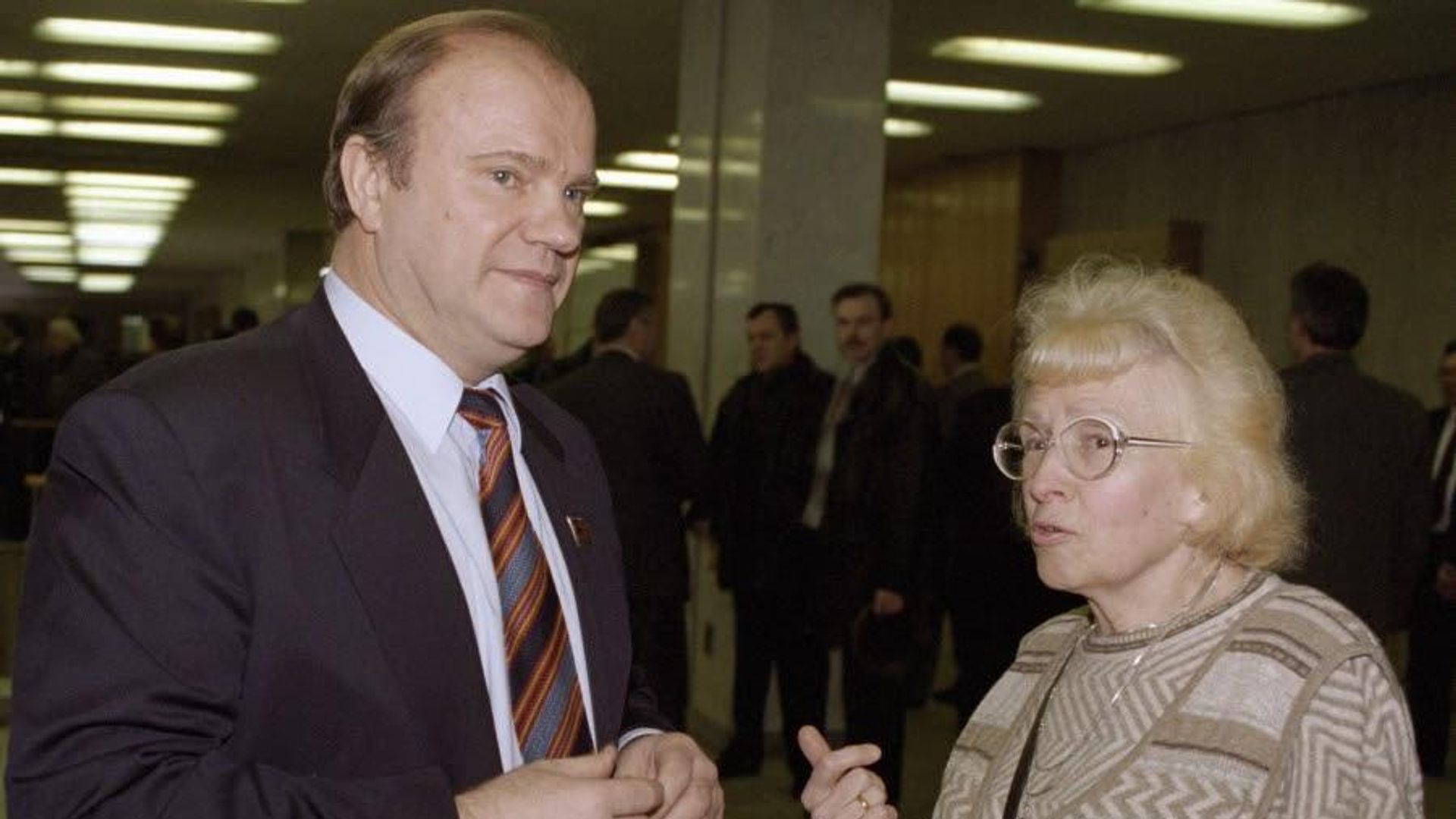 Ольга Ульянова и Геннадий Зюганов, лидер КПРФ