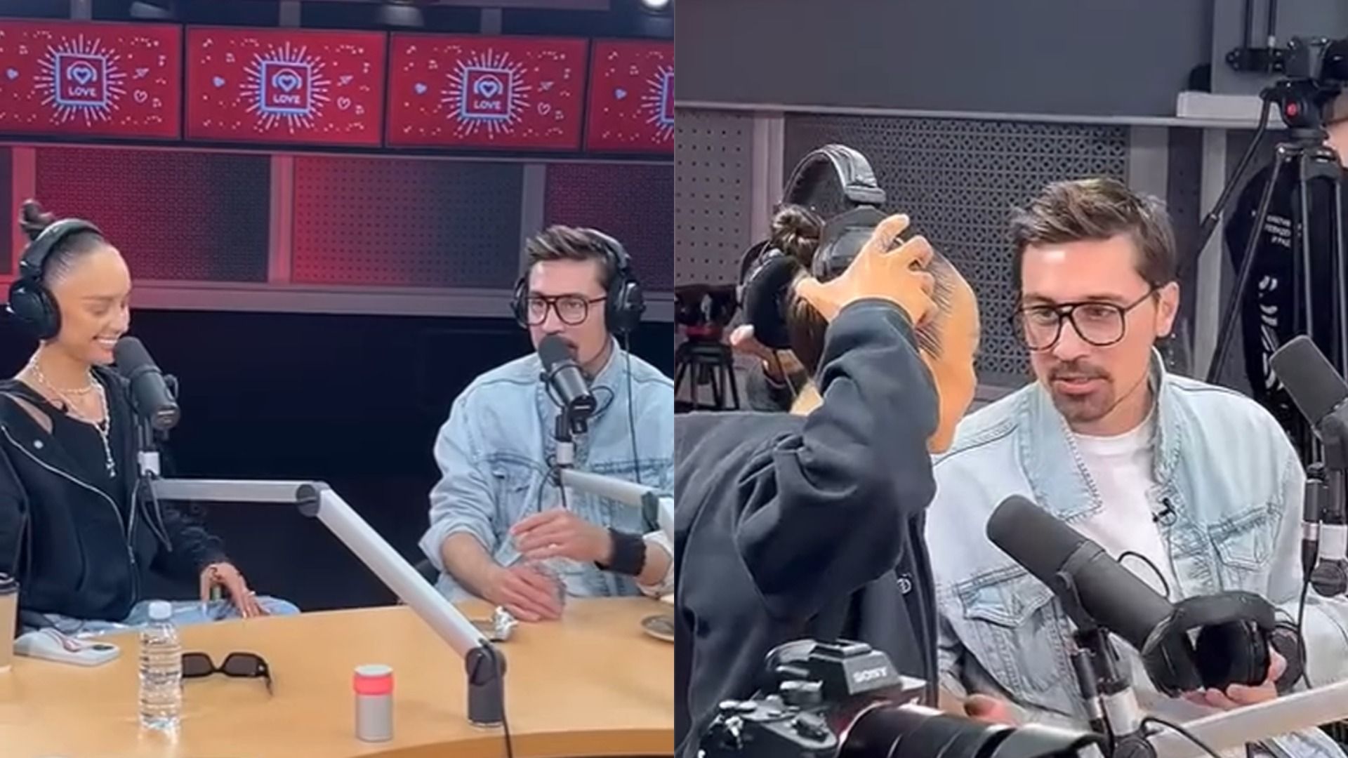 Билан во время эфира на радио «LOVE»