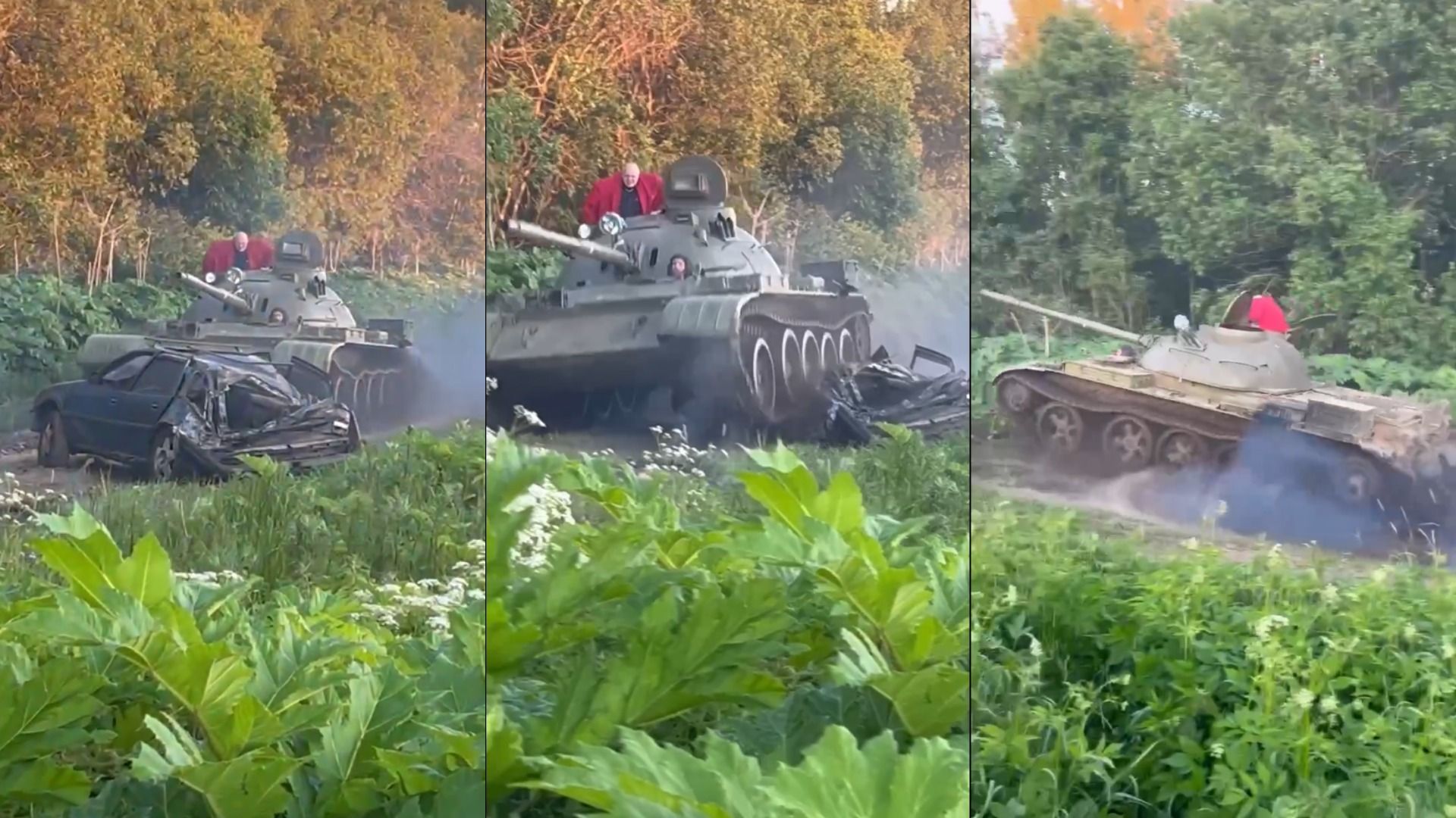 Стас Барецкий едет на танке
