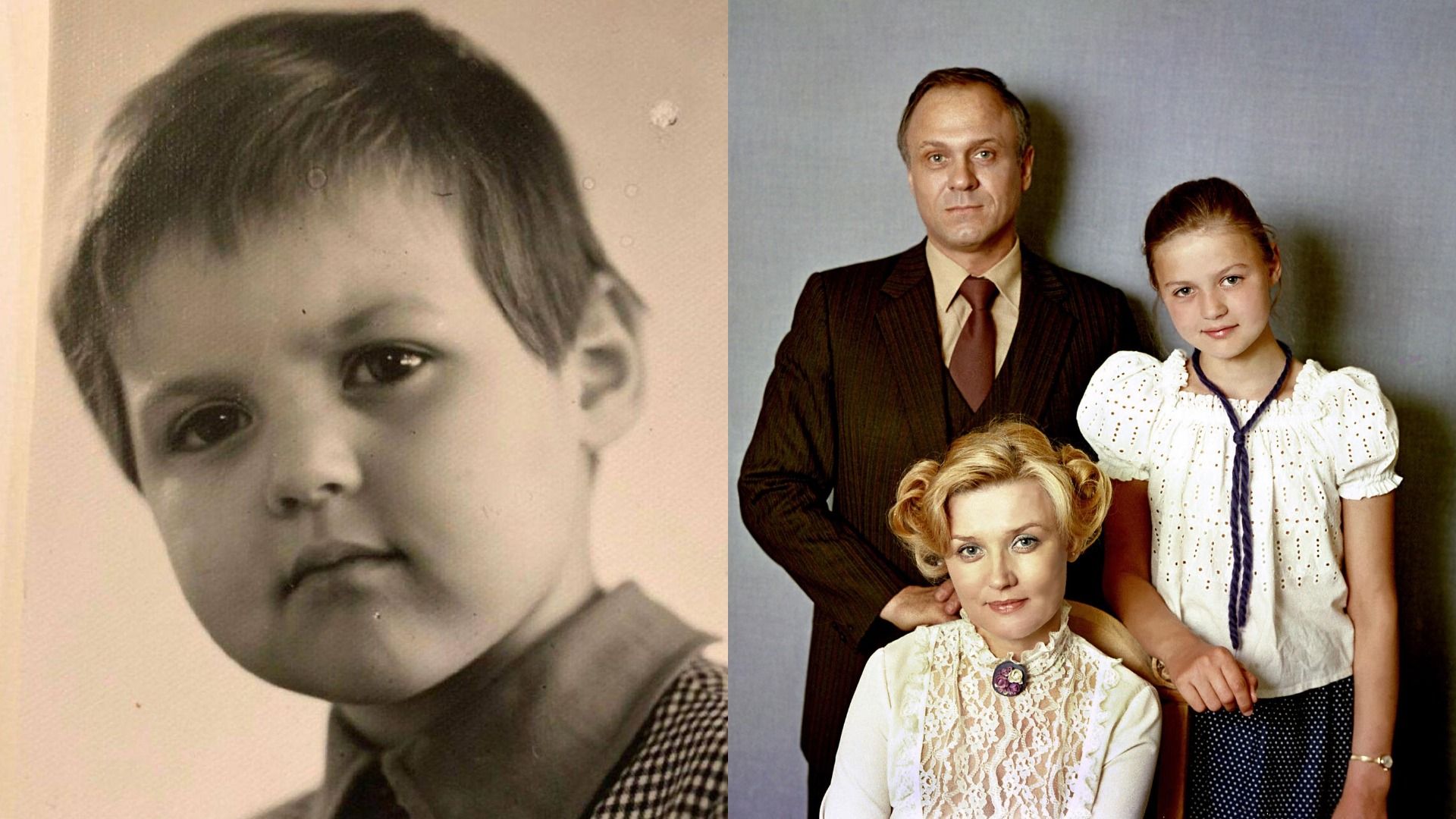 Юлия Меньшова в детстве со своими родителями