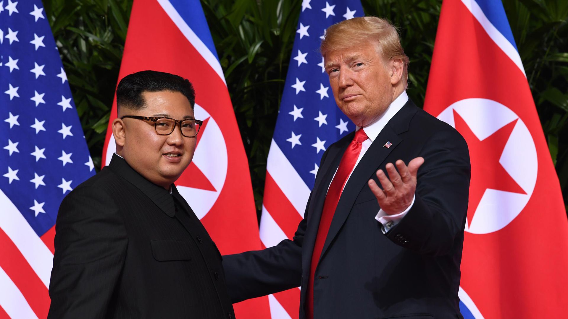 Ким Чен Ын и Дональд Трамп
