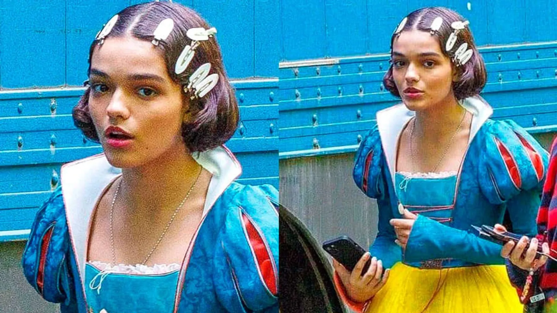 Рэйчел Зеглер на съемках «Белоснежки»