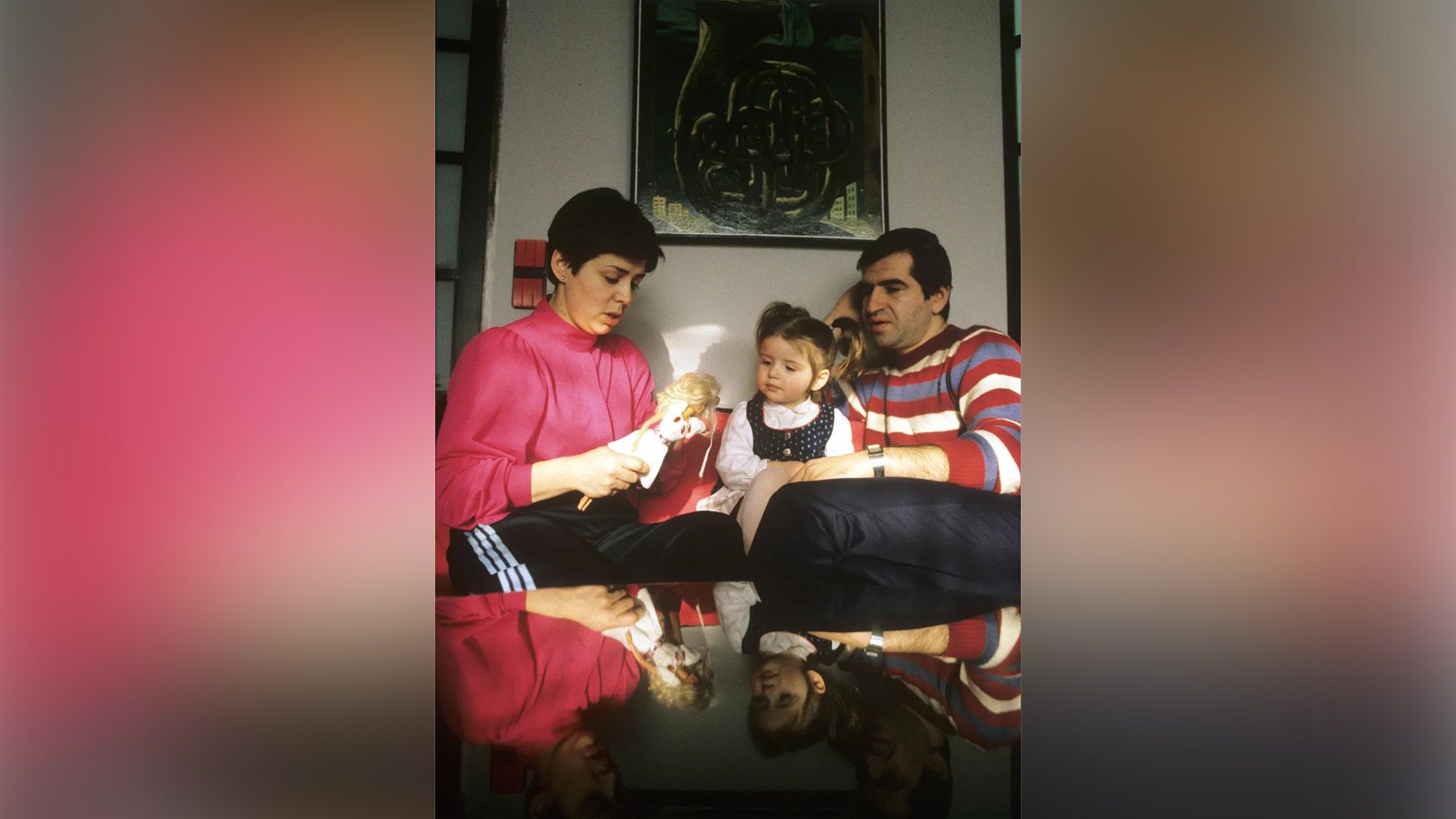 Ирина Роднина и Леонид Миньковский с дочерью