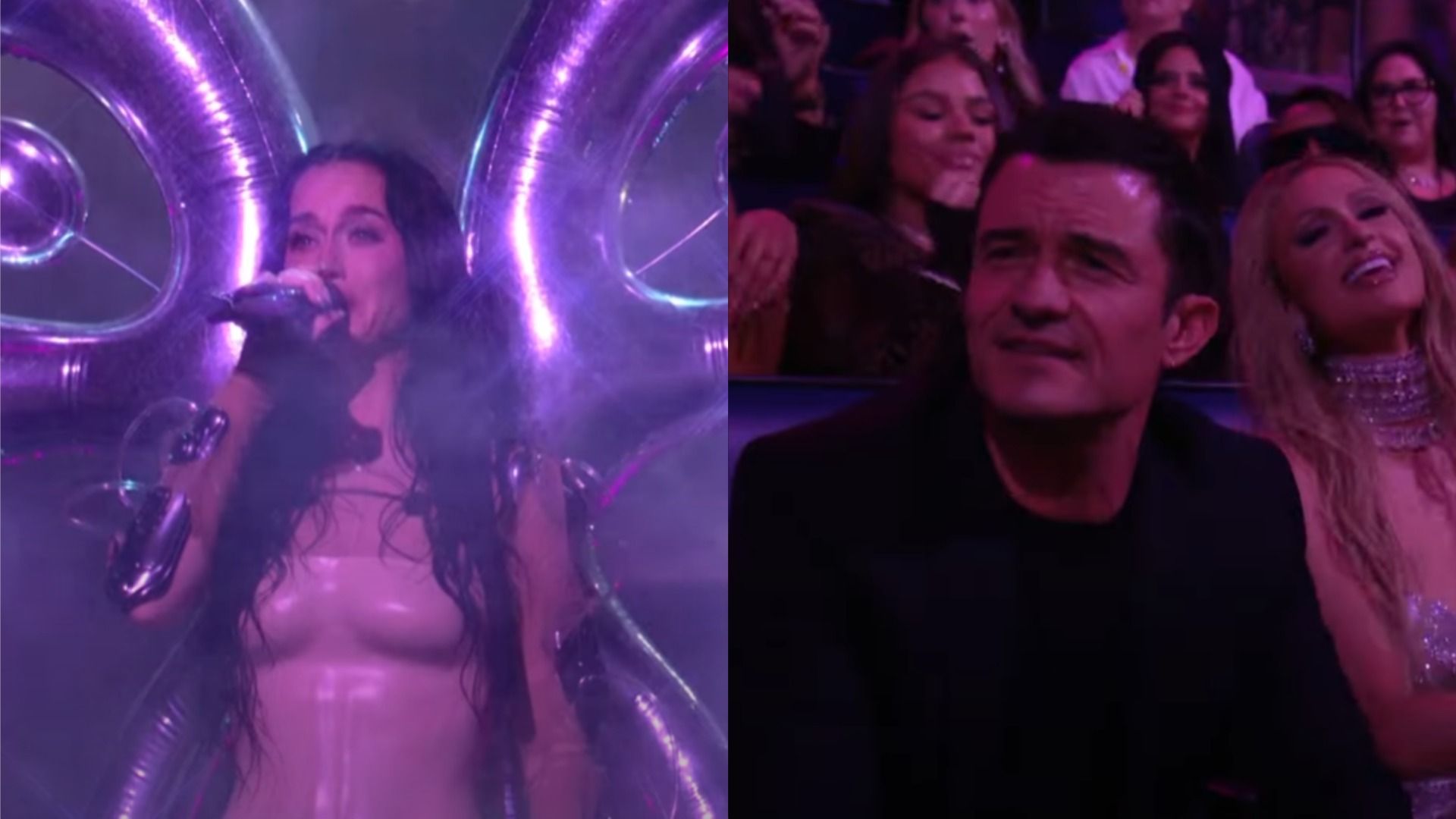 Кэти Перри на 2024 VMAs / Реакция Орландо Блума на выступление жены