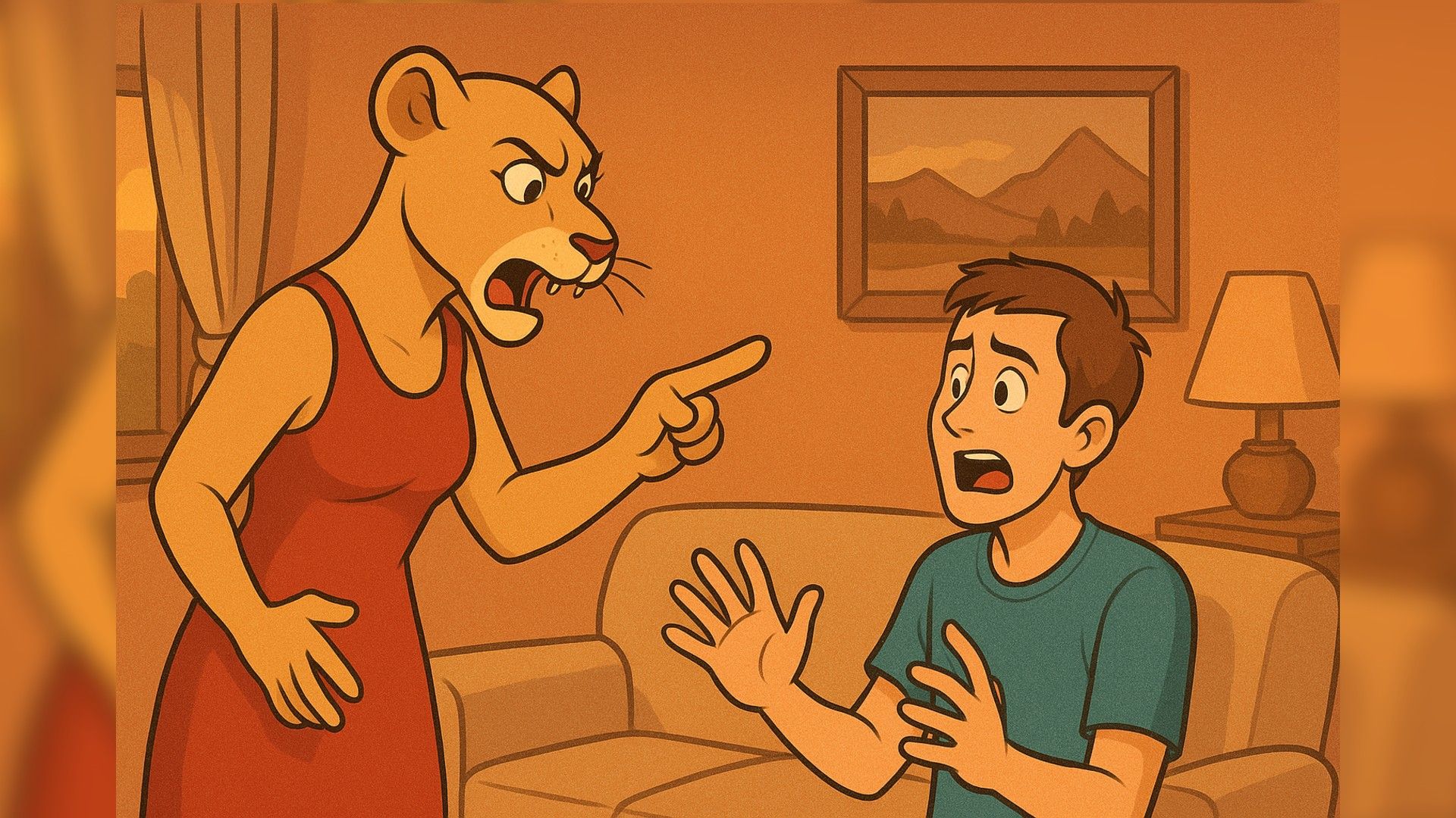 Антропоморфное представление женщины-Льва устраивает парню грандиозный скандал