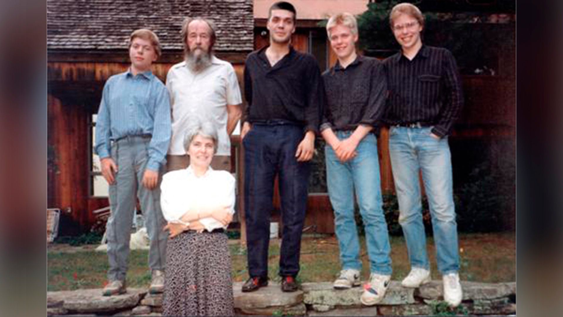 Александр Солженицын, Наталья Светлова и Степан, Дмитрий, Ермолай и Игнат Солженицыны