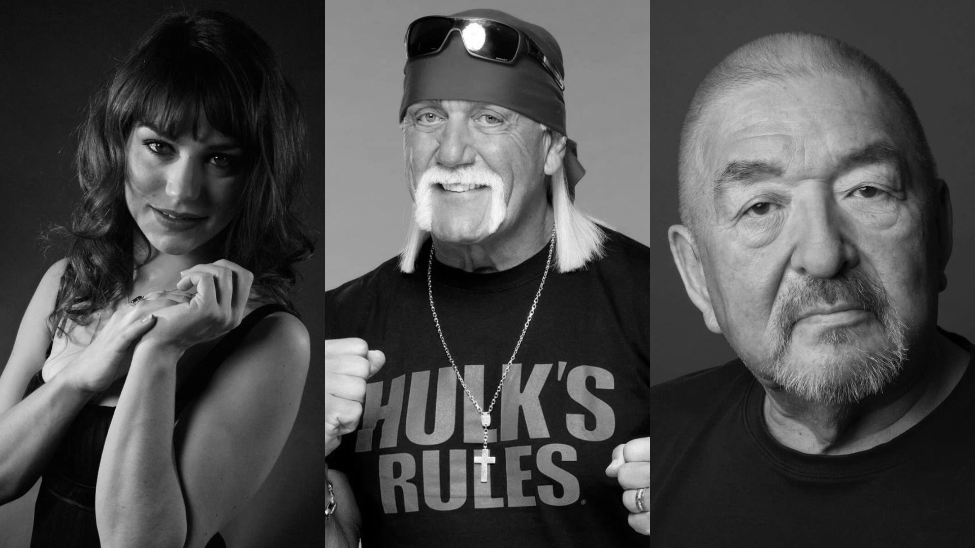 Девушка в платье, мужчина в бандане и мужчина в футболке