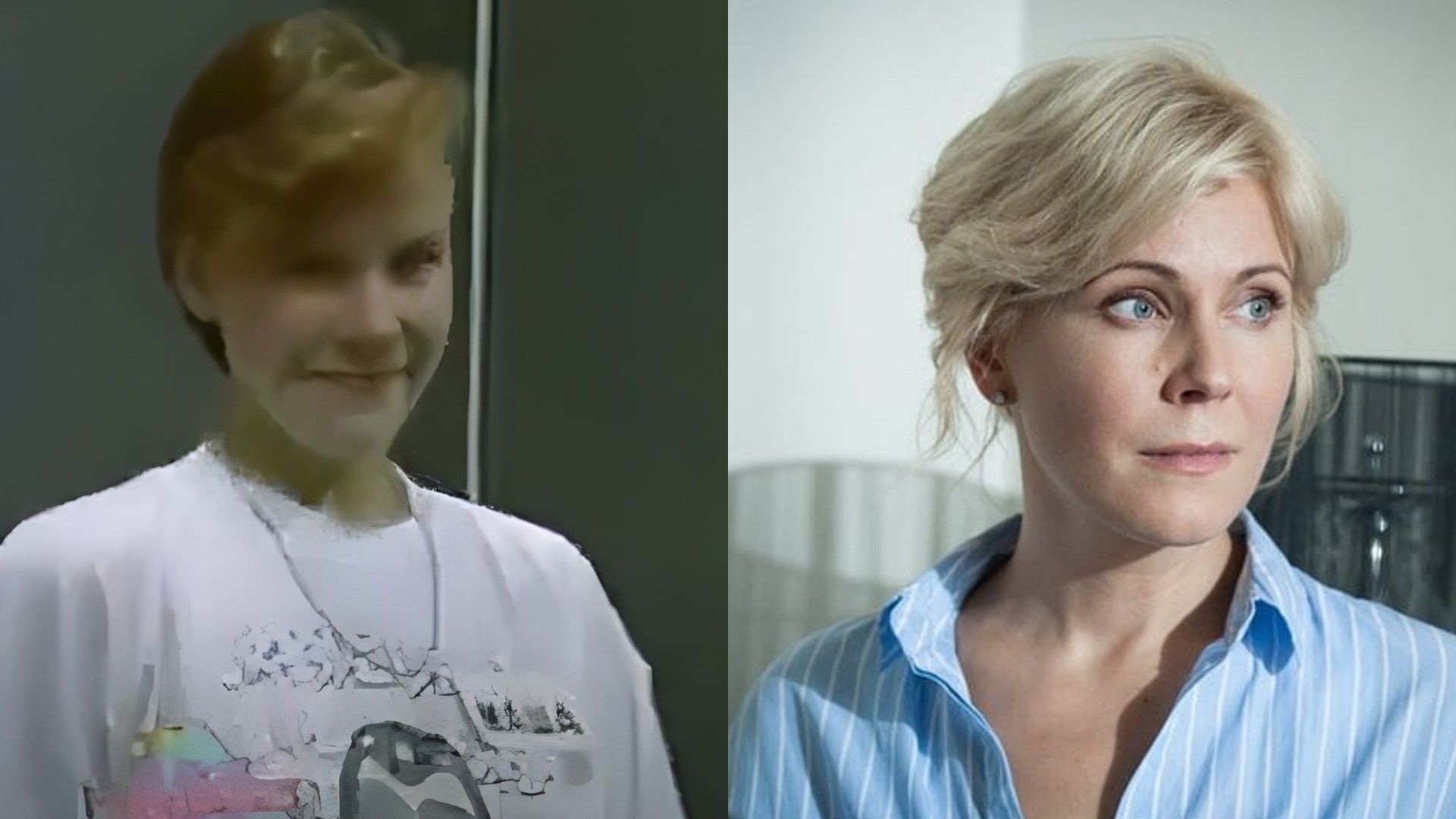 Мария Куликова в шоу "Звёздный час" и в 2018 году, коллаж из двух фото