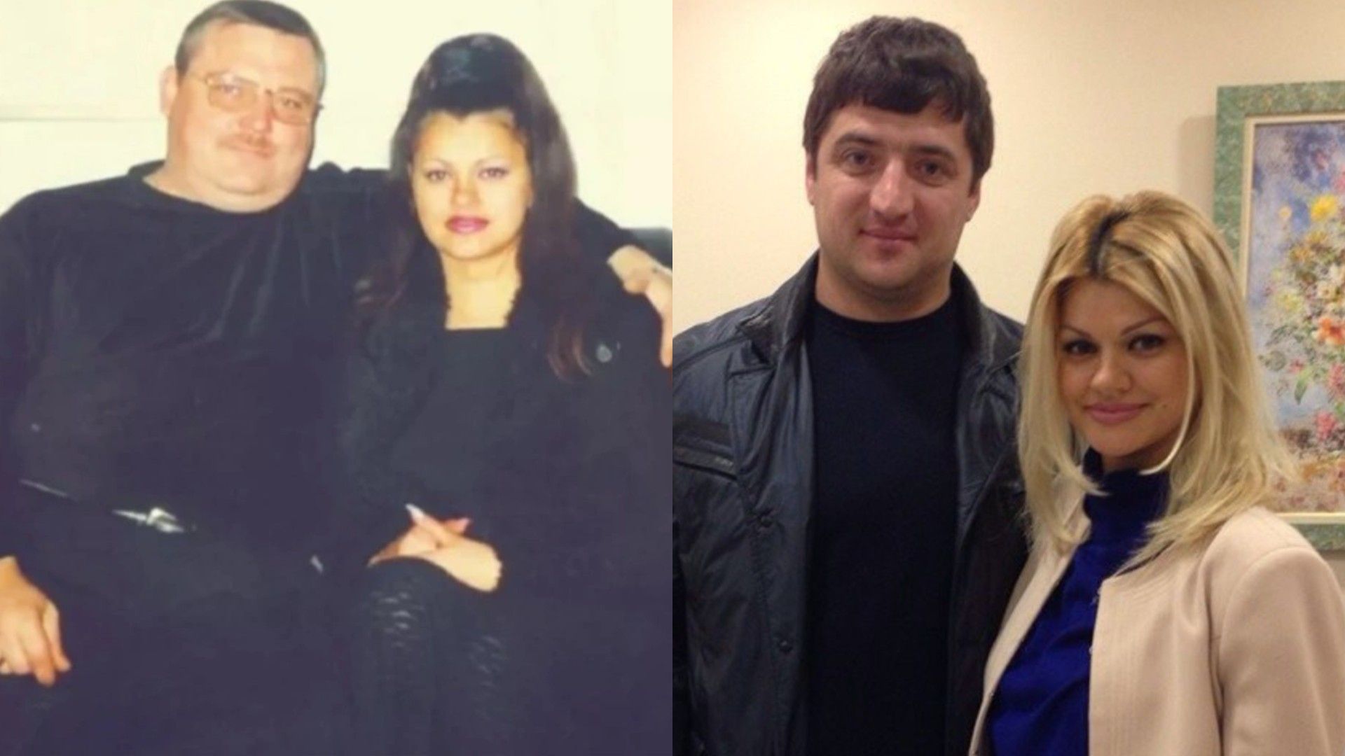Коллаж из двух фото: слева Ирина Круг и Михаил Круг, справа она с Сергеем Белоусовым