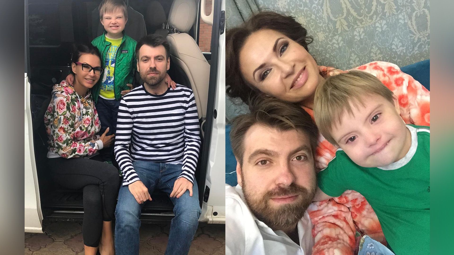 Эвелина Блёданс и Александр Сёмин с сыном Семёном