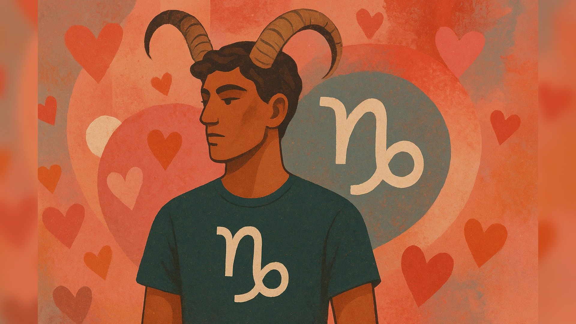 Мужчина-Козерог, любовная атмосфера, оранжевая цветовая гамма