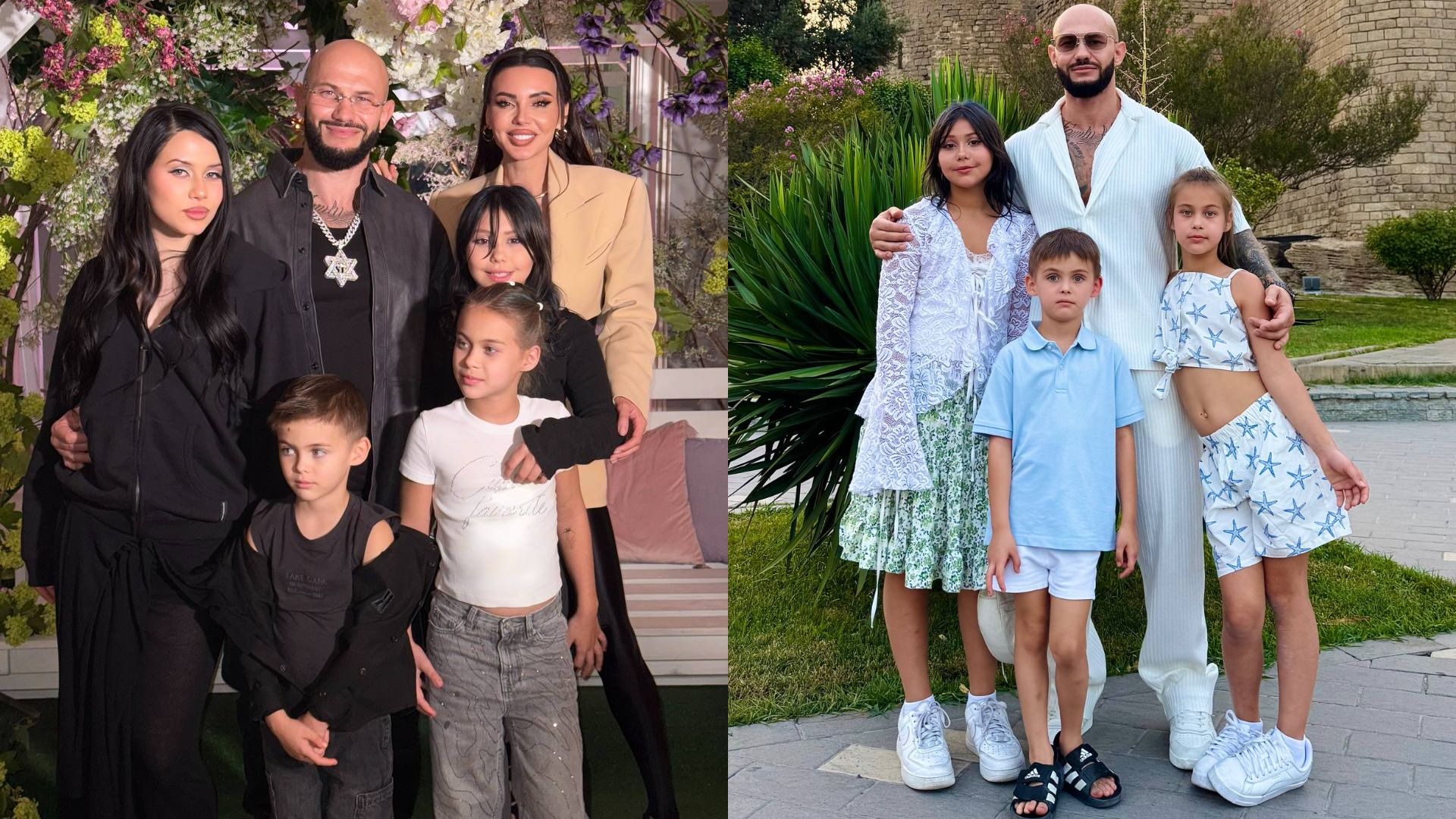 Мужчина и женщина стоят в окружении детей