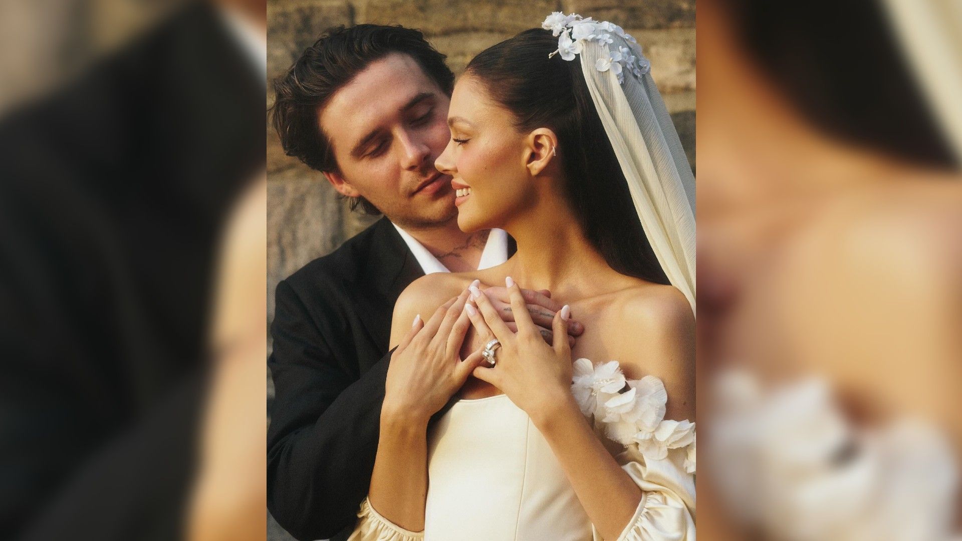 Бруклин Бекхэм и Никола Пельтц в свадебных нарядах