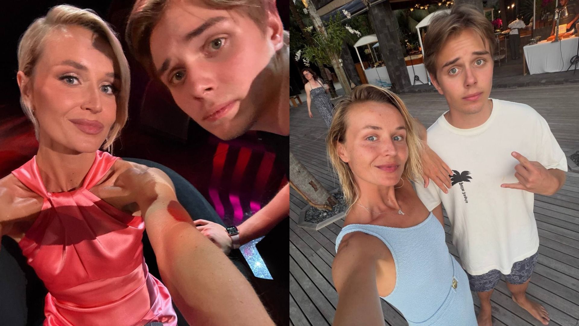 Певица Полина Гагарина с сыном Андреем