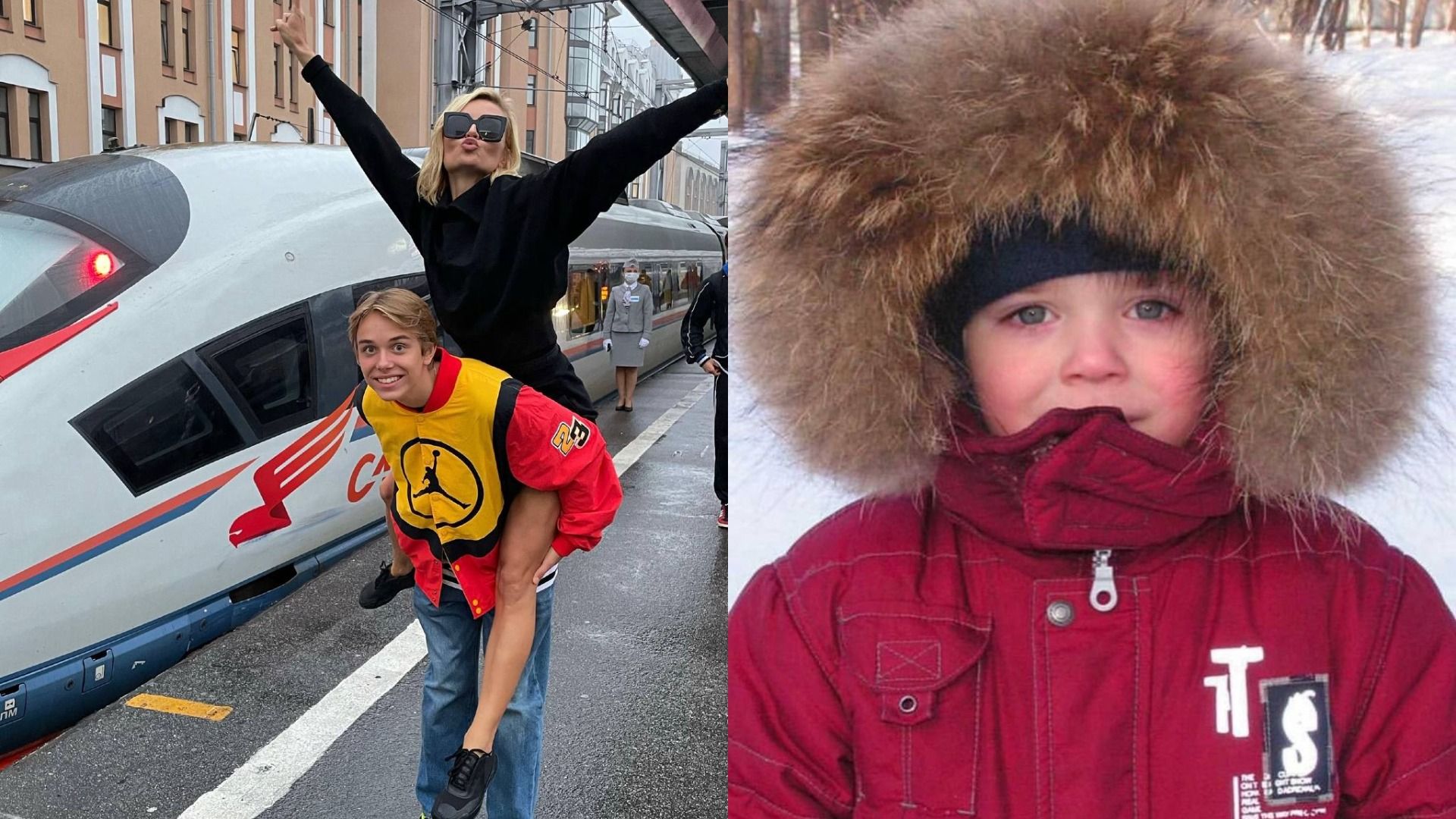 Певица Полина Гагарина с сыном Андреем