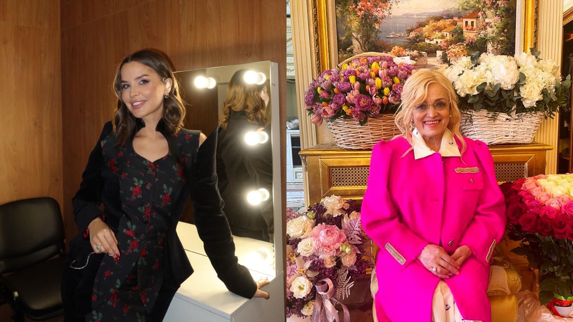 Певицы Татьяна Куртукова и Надежда Кадышева улыбаются