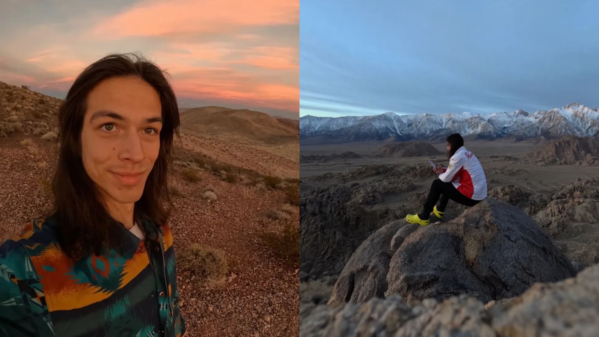 Фигурист Петр Гуменник во время путешествия в Калифорнию