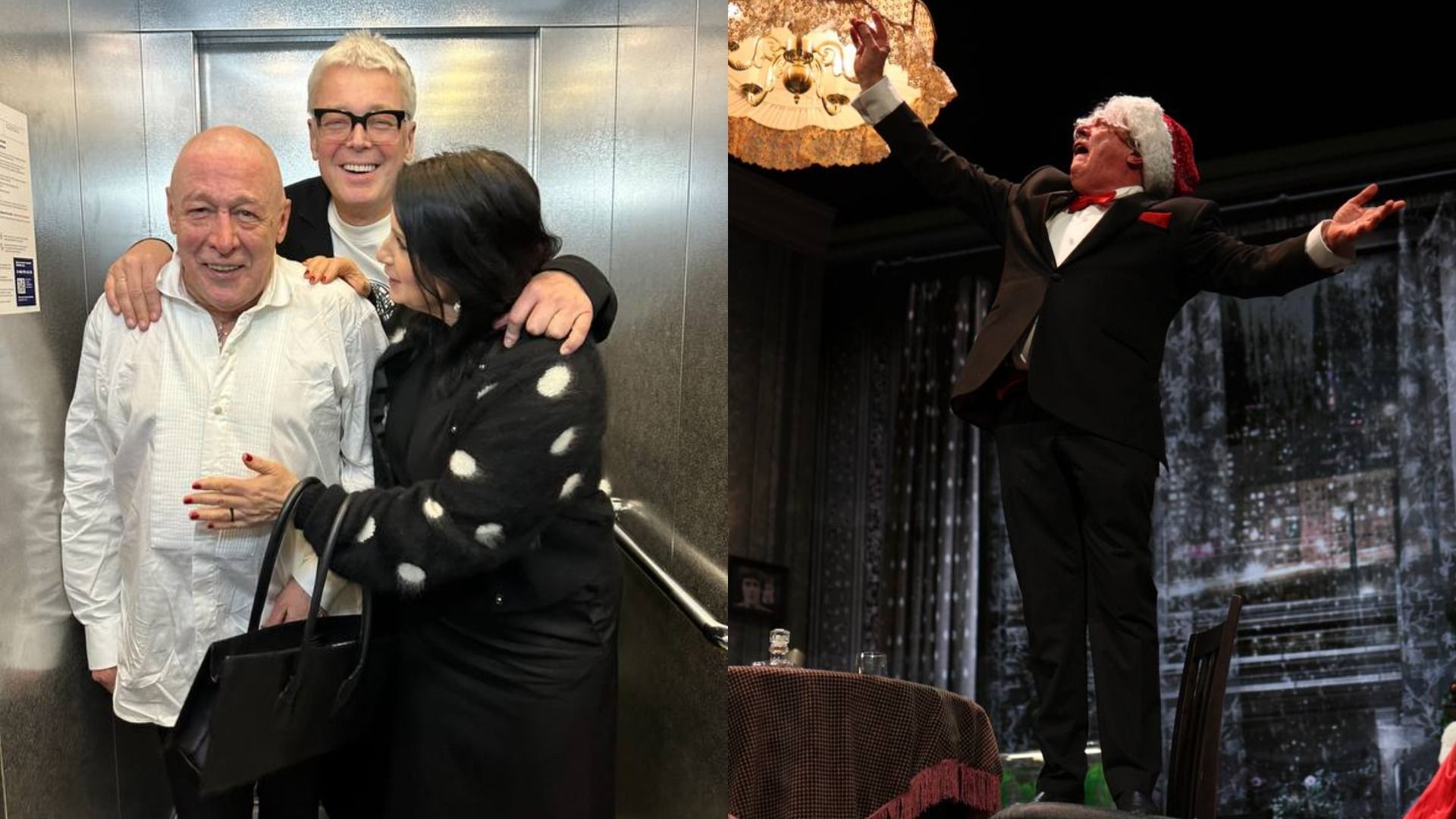 Актер Михаил Ефремов и актриса Екатерина Стриженова после спектакля "Без свидетелей"