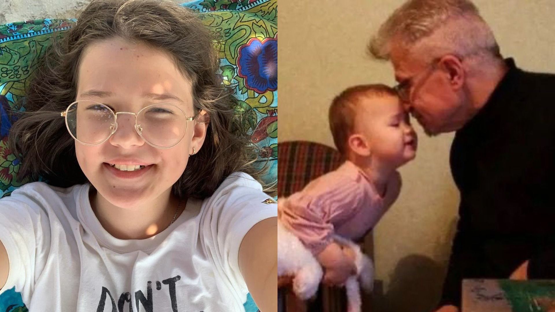 Дочь писателя Эдуарда Лимонова Александра в детстве с папой