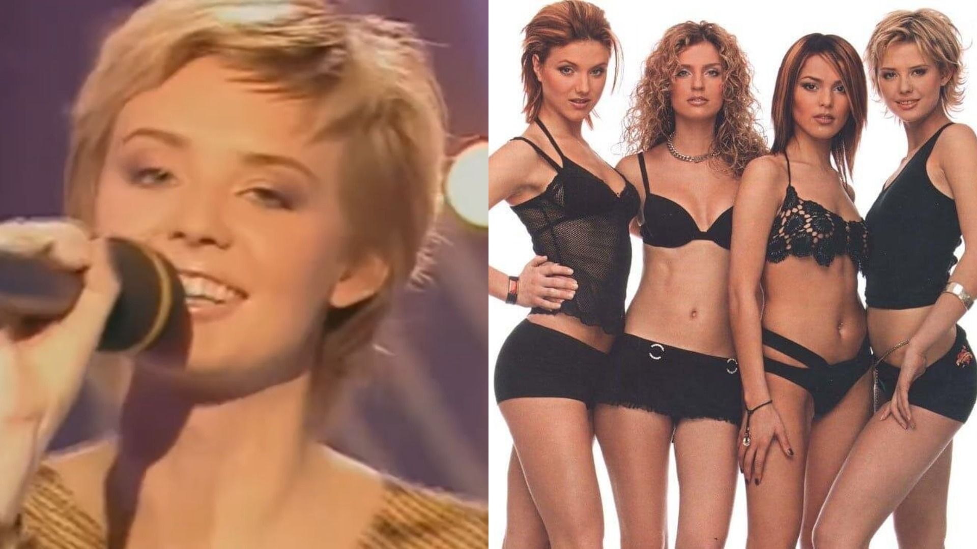 Певица Мария Алалыкина в клипе "Про любовь" и в составе группы "Фабрика"