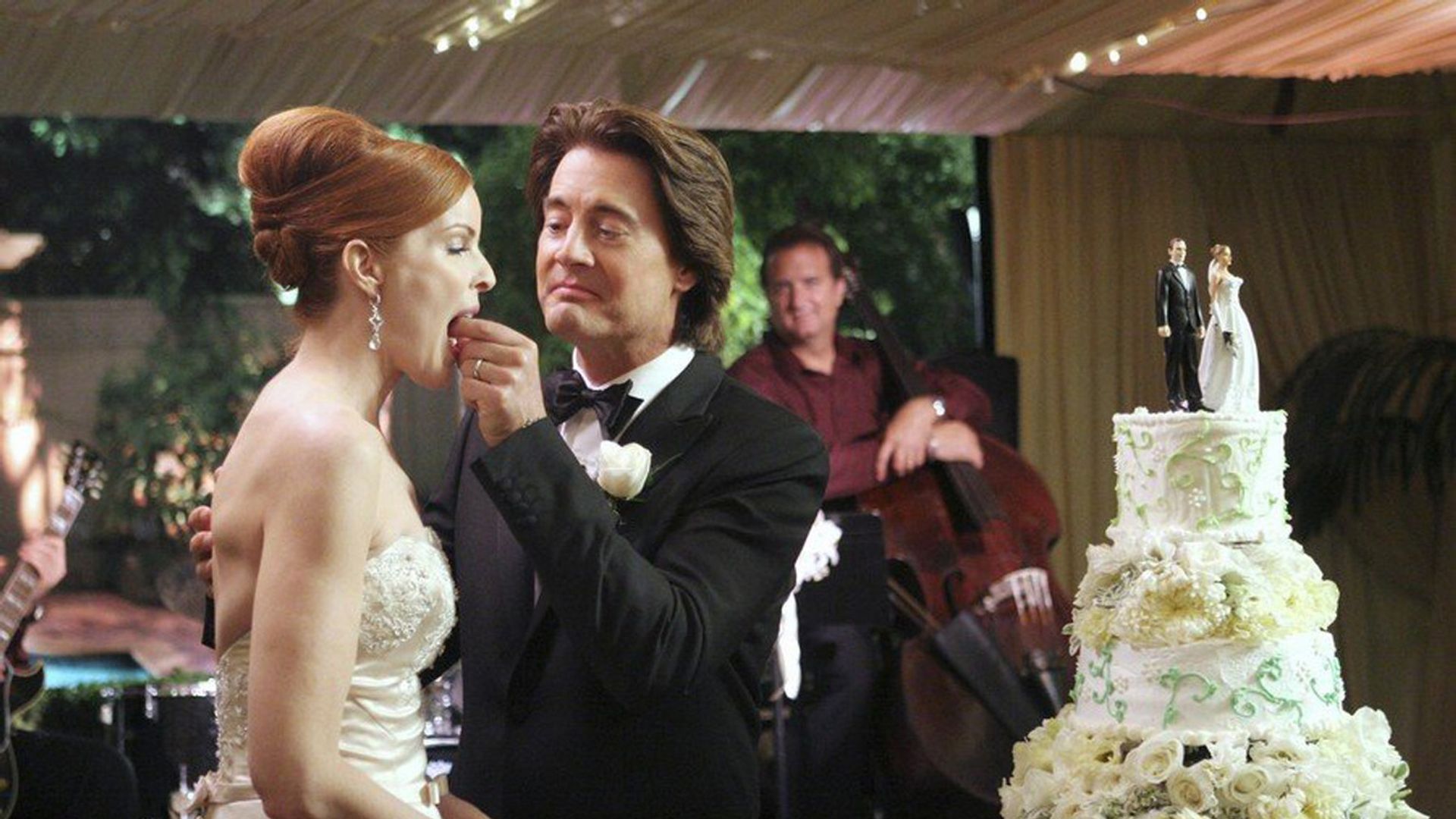 Марси Кросс и Кайл Маклахлен в сериале "Отчаянные домохозяйки"