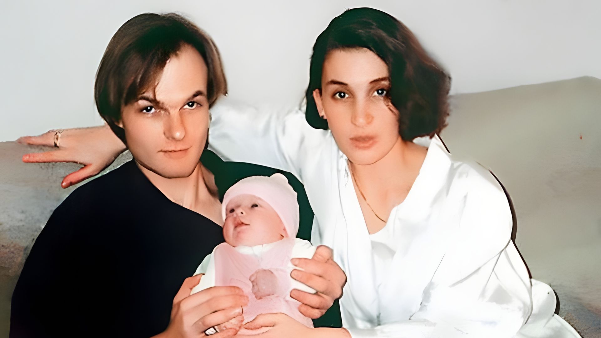 Игорь Шавлак в молодости, его жена Татьяна Шавлак и их новорожденная дочь