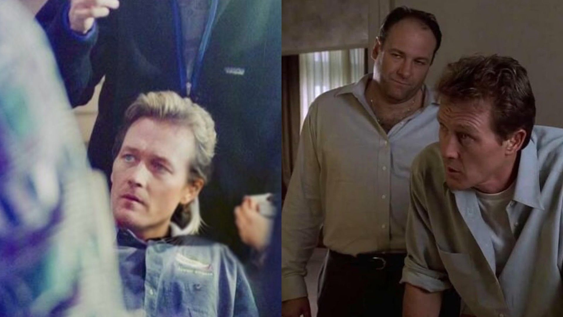 Роберт Патрик на съёмках сериала "Клан Сопрано"