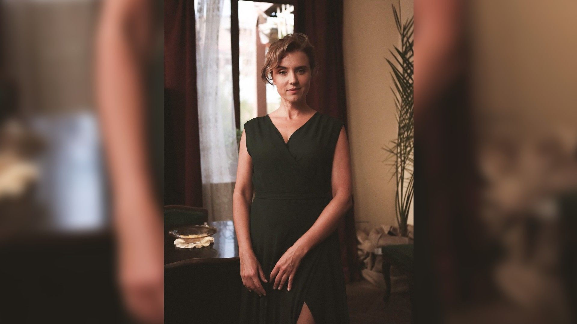 Ксения Алферова на съёмках фильма "Золотой дубль"