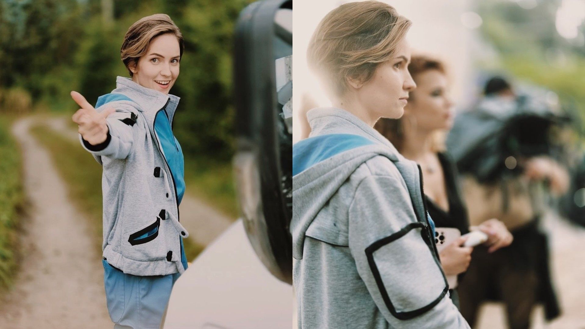 Антонина Дивина на съёмках сериала "Молот ведьм"