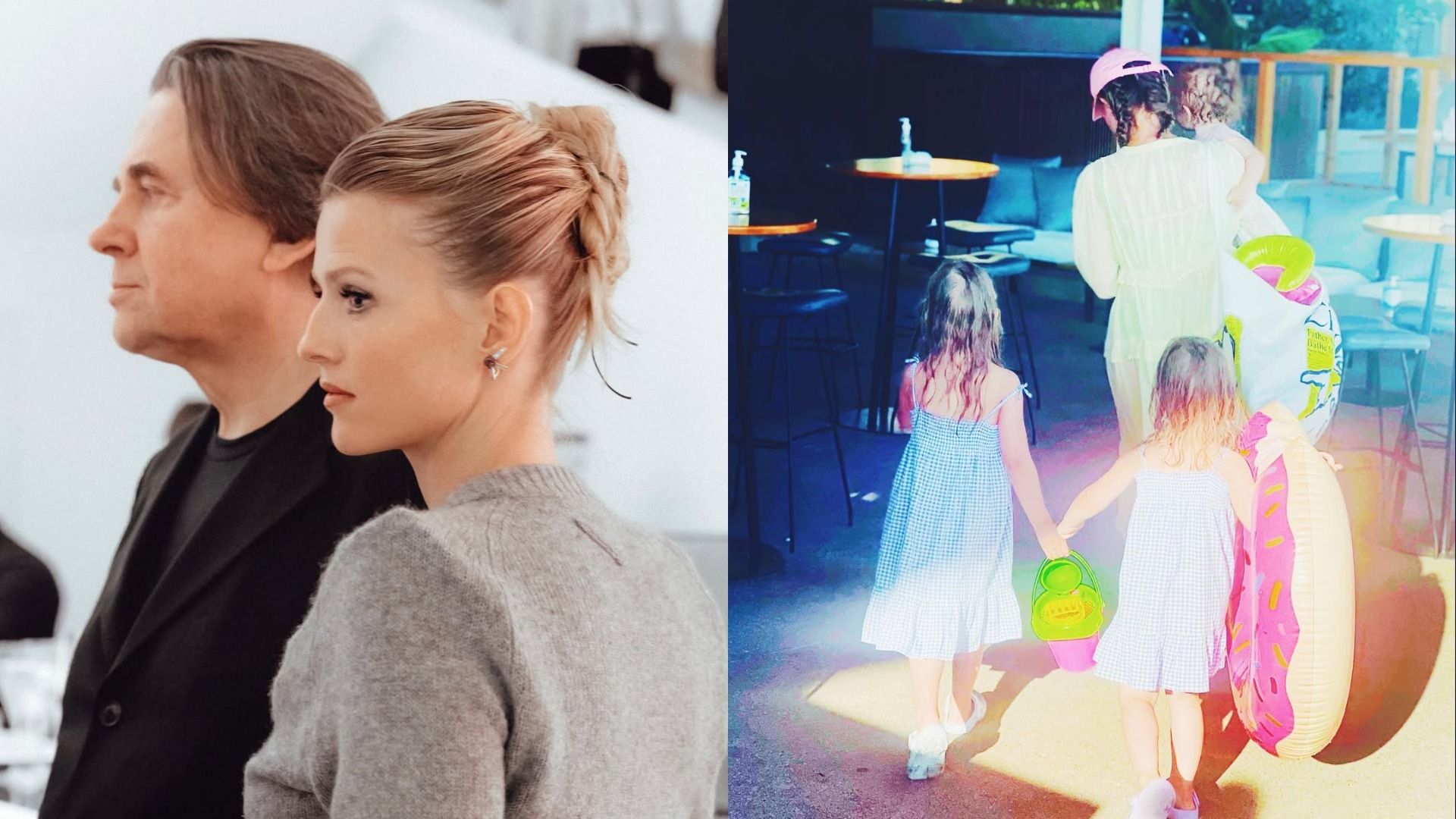 Глава Первого канала Константин Эрнст, актриса Софья Эрнст и их дети