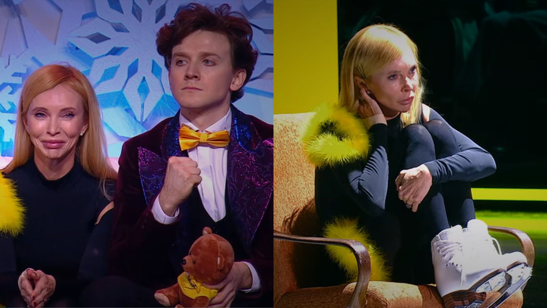 Фигуристка Татьяна Тотьмянина и актер Фёдор Федотов в образах из фильма "Реквием по мечте"