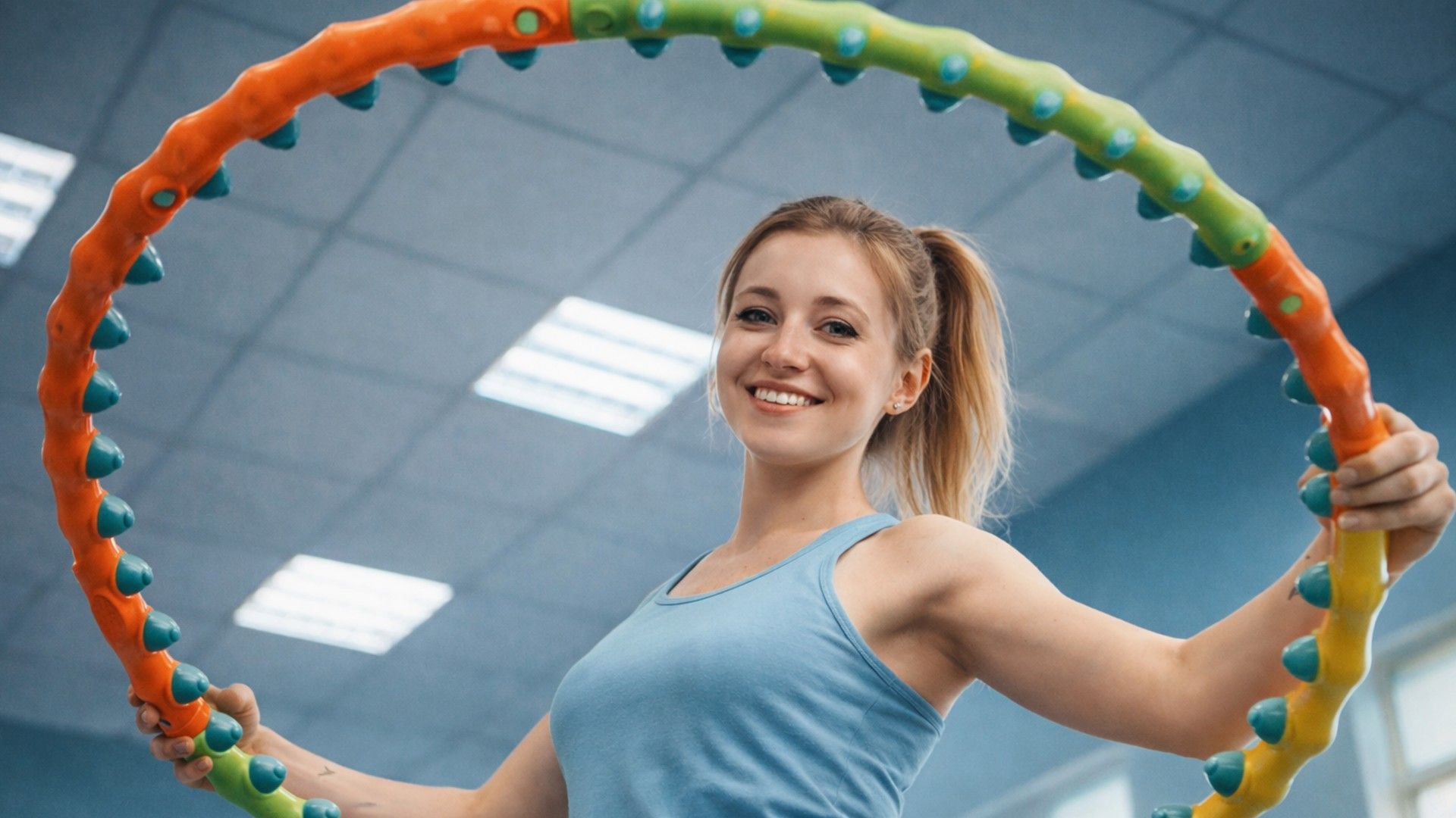 Обруч с массажными шариками – хорошее подспорье для формирование талии