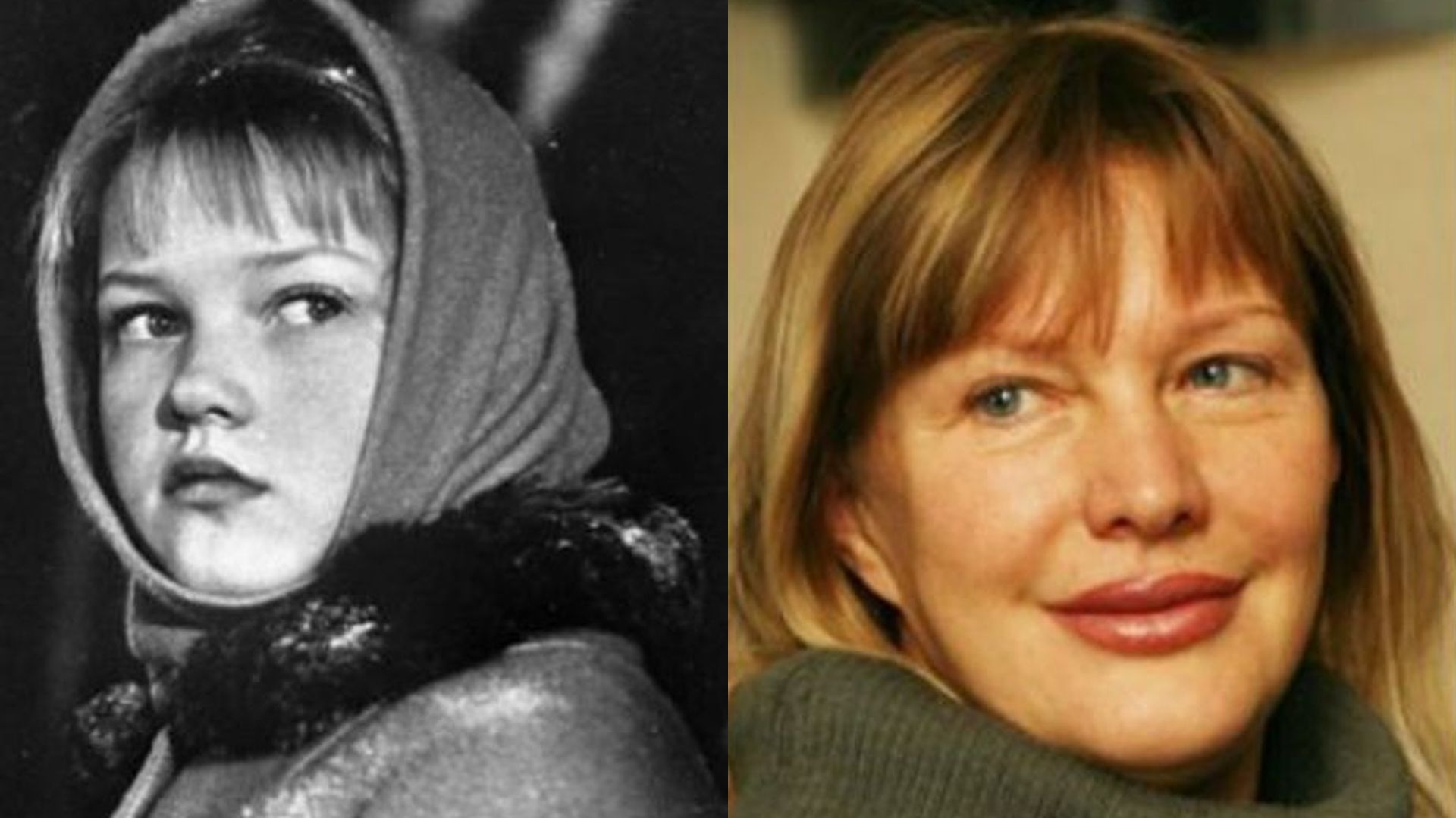 Елена Проклова в детстве и сейчас