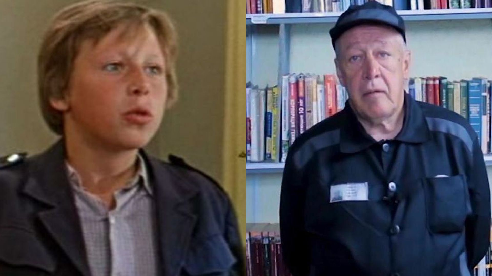 Михаил Ефремов в детстве и сейчас