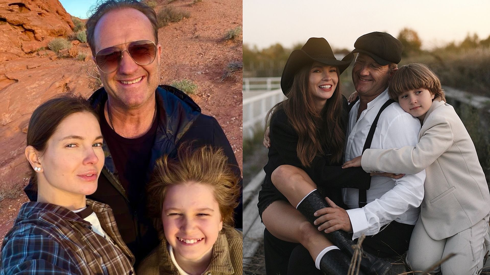 Актриса Наталья Бардо, её муж режиссер Марюс Вайсберг и их сын