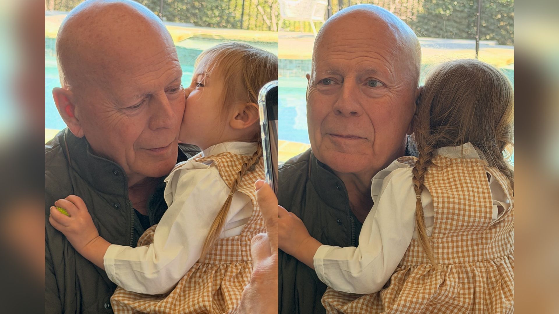 Актёр Брюс Уиллис с внучкой Луэттой