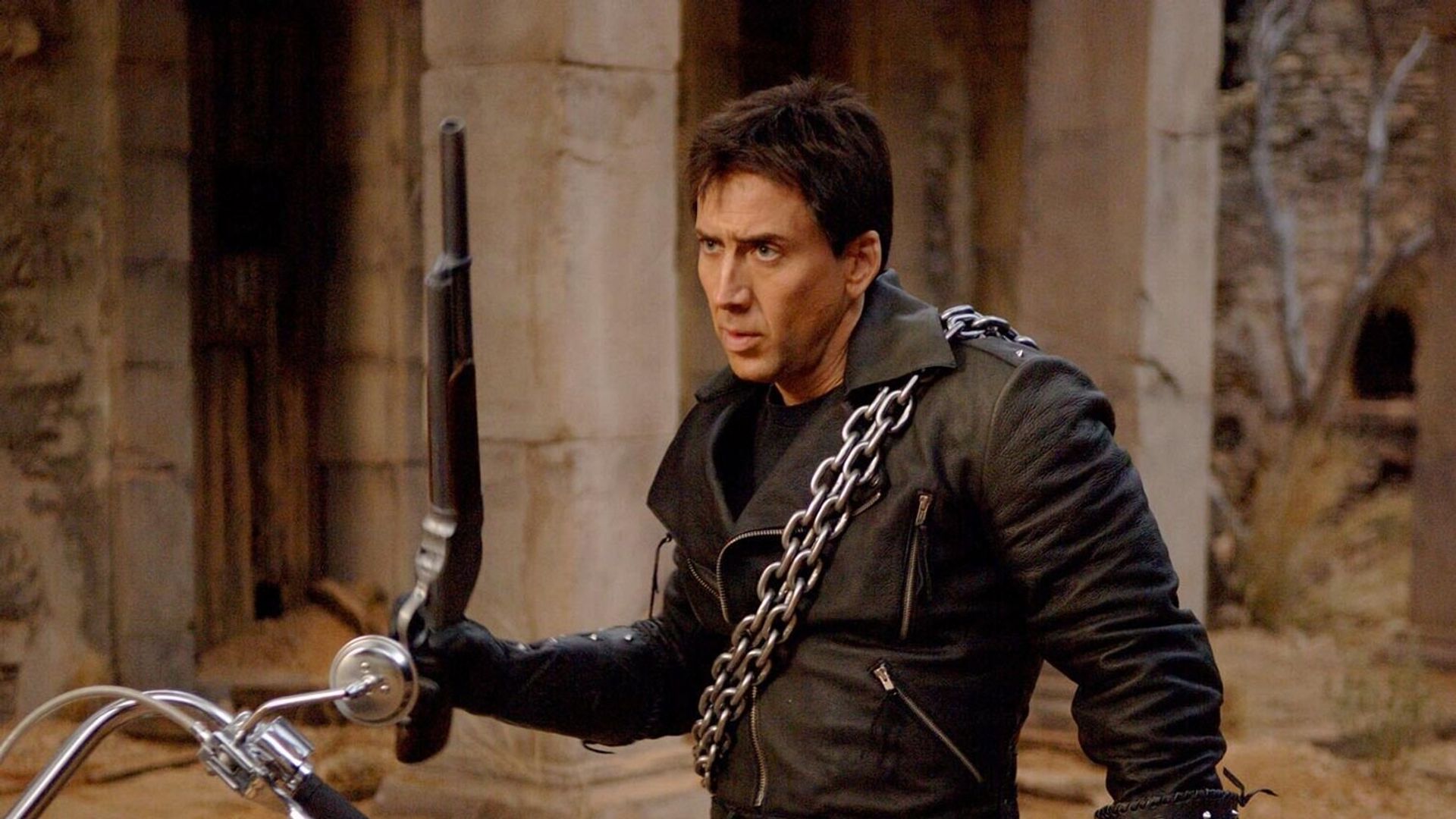 Николас Кейдж в роли Призрачного гонщика