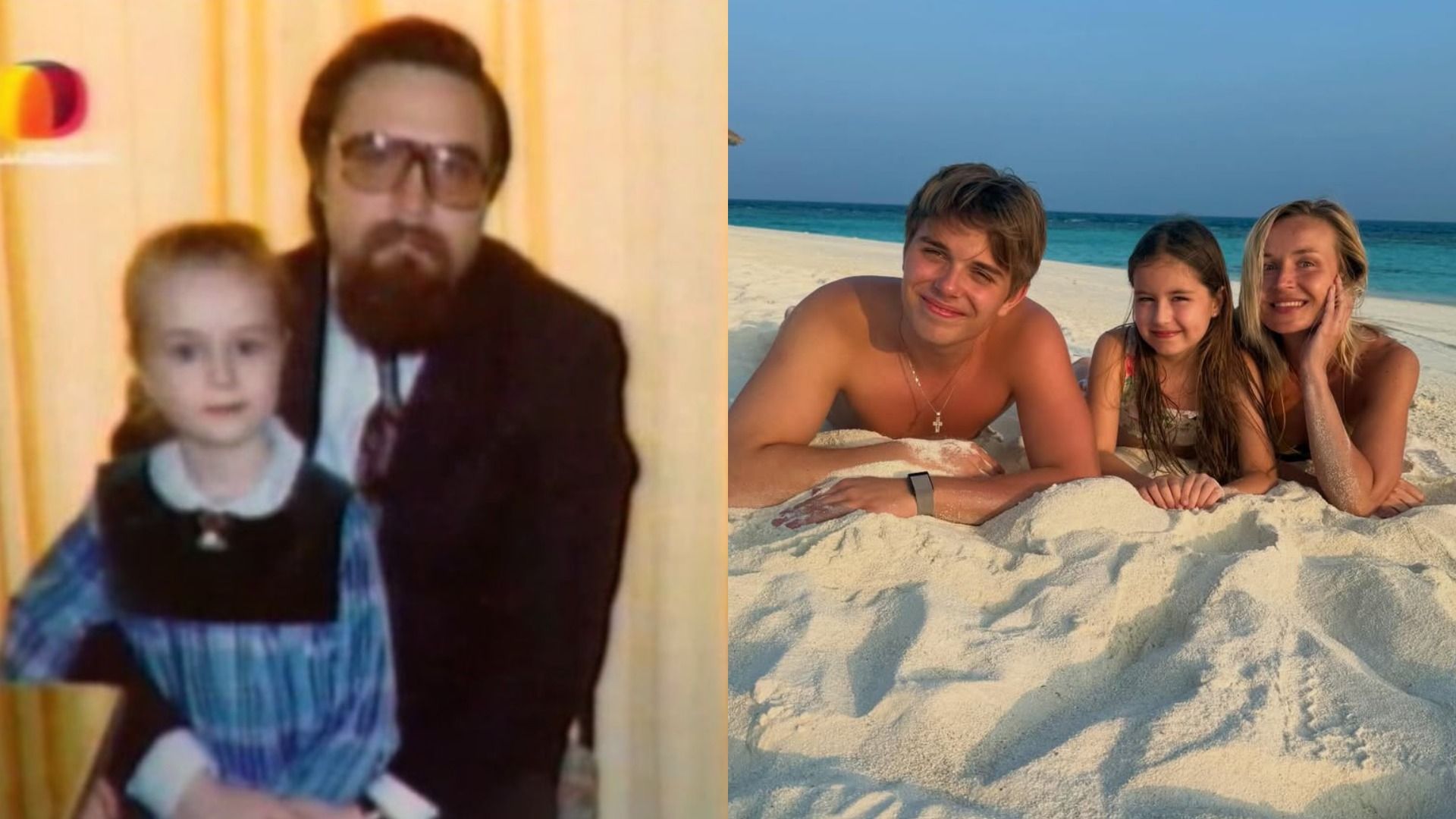 Певица Гагарина с отцом Сергеем и детьми