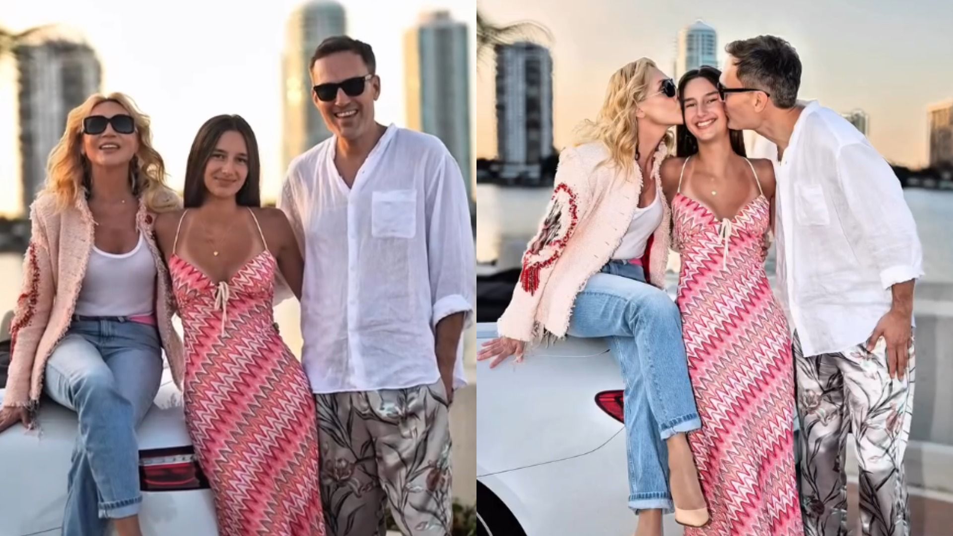 Певица Кристина Орбакайте с мужем Михаилом Земцовым и дочерью Клавдией