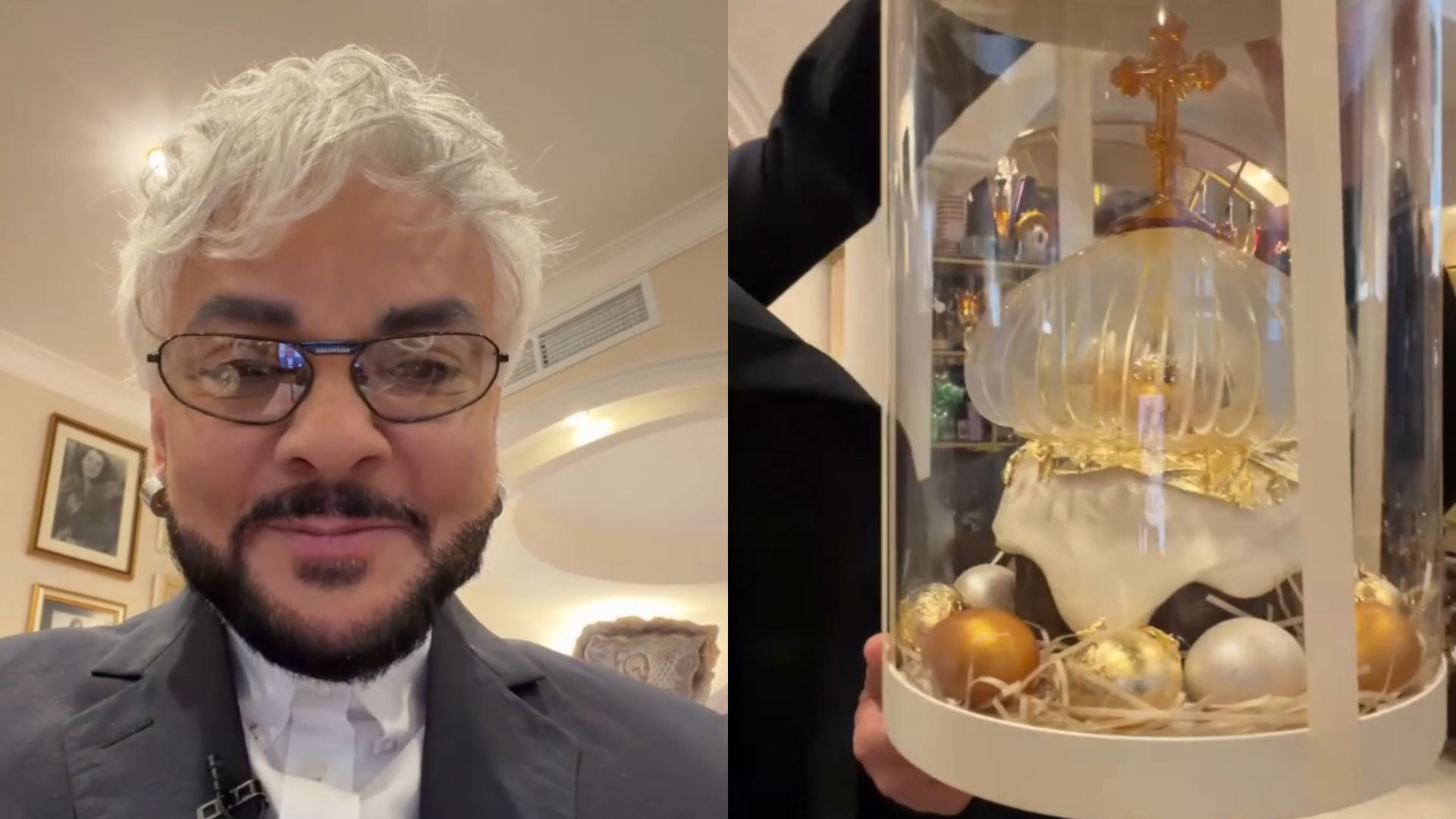 Филипп Киркоров похвастался куличом за 100 тысяч рублей, который готовили 7 часов