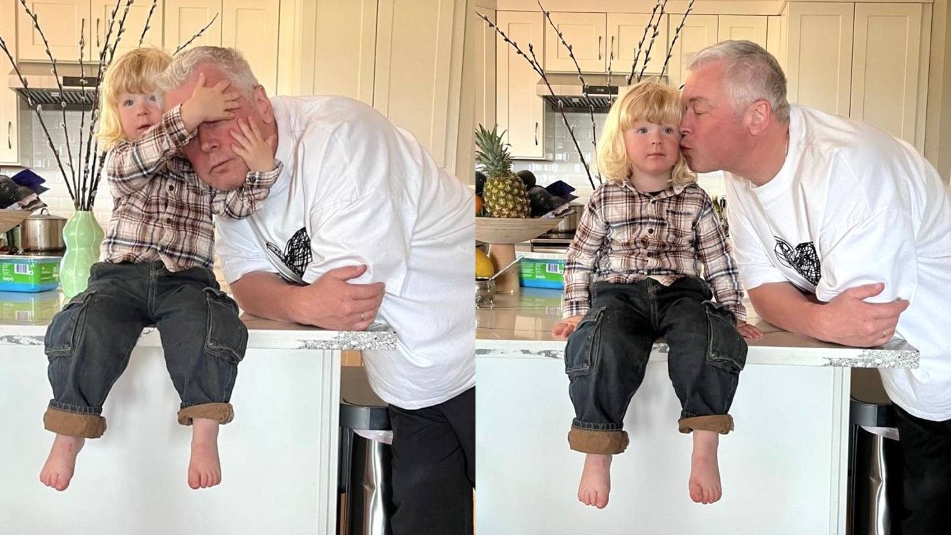 Актер Александр Стриженов с внуками Александром и Георгием