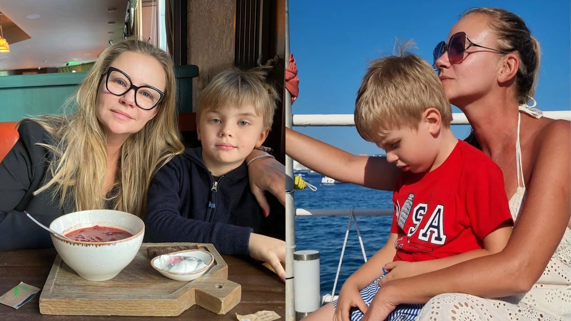 Актриса Мария Миронова с сыном Федором